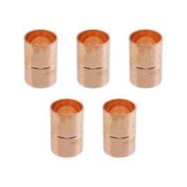 Semetall 3/4 Inch (19mm) Straight Coupling,Copper Pipe Fittings for HVAC - Welding Joint Connector - Air Conditioning Refrigeration Joint Adapter (5 Pack)