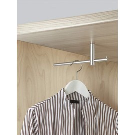Gedotec Wall Coat Rack Panel & Hallway - H7410 Coat Hanger Stainless Steel Coat Rack L Shape Length 400 mm Made in Germany 1 Piece - Shelf Hanger Holder with Mounting Material