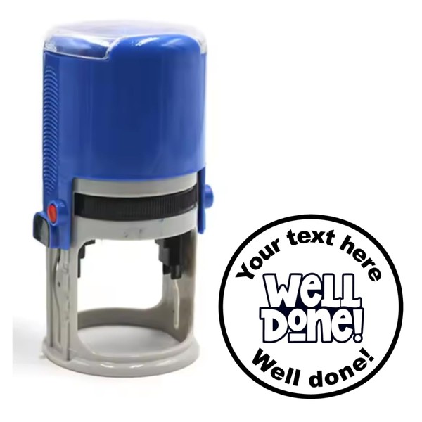 Personalised Stamp Well Done 30mm Self inking stamper for School
