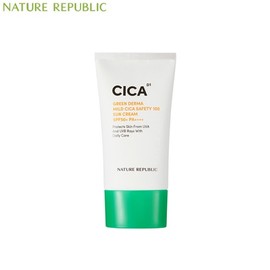 NATURE REPUBLIC Green Derma Mild Cica Safety 100 Sun Cream SPF50+ PA++++ 50ml