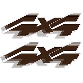 4x4 Decals (Brown) - Fits 1992 to 1996 Ford Truck Bed