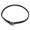 Silver One ko Front Hook Leather Choker Anchor Genuine Leather