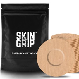 Skin Grip Adhesive Patches for Freestyle Libre 3 – Waterproof & Sweatproof for 10-14 Days, Pre-Cut Adhesive Tape, Continuous Glucose Monitor Sensor Cover – 20 Pack, Tan