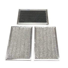 Microwave Grease & Charcoal Filter Set Compatible with LG Model Numbers LMV1640DW1, LMV1681SW, EXV1511BS, LMV1762ST