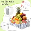 Aneco 2 Set Plastic Freezer Ice Bin with Flexible Scoop