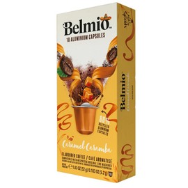Belmio Caramel Caramba Coffee Pods - 100 Count (10 Packs of 10), Medium Roast (Intensity 6), Brews 4 oz. - Compatible with Original Nespresso Machines - Made in Belgium