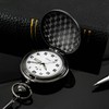 BOSHIYA Men's Hollow Quartz Pocket Watch Classic Arabic Digital Luminous