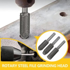 LT Easiyl 5PCS High Speed Steel Rotary File Length 58.7mm Handle Diameter 6.2mm Die Grinder Bits Deburring Tools Use in Milling Filing and Shaping of Steels
