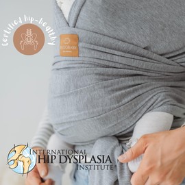 Baby Sling Wrap Newborn to Toddler Carrier, Stretchy Baby Wraps - Baby Sling Safety Tested, Hands-Free Baby Wrap Carrier, Newborn Sling - Baby Carrier (Medium Grey)