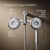 KOHLER K-R21117-G-CP Bellerose 3-Spray 5.25 in. Dual Wall Mount Fixed