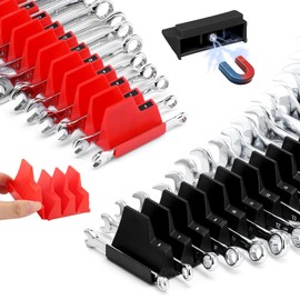 Dtructiew 80-Piece Magnetic Wrench Organizer Set for Tool Drawers, Modular SAE/Metric Tool Storage with Labeled Slots, Perfect Tool Storage Holder, Father's Day/Birthday Gift for Mechanics