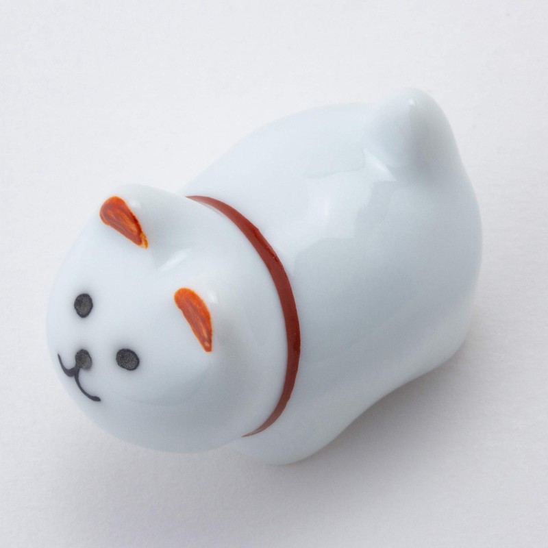 Hasamiyaki Chopsticks Rest Dog Red 04749