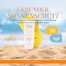 CELLES TIANE Moisturizing Cream SPF 50 – Tagescreme mit hohem UV-Schutz, Niacinamid, Centella & Yuzu – Feuchtigkeitspflege ohne Weißstich, korallenfreundlich, 50 ml