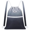 WANDF Drawstring Backpack with Shoulder Pad String Bag Sackpack Cinch