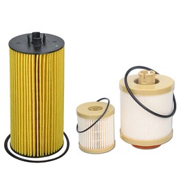 AULDAY Filtro de aceite FL2016 y filtro de combustible FD4616 de repuesto para F250 F350 F450 F550 Super Duty 6.0L 2003-2007 Excursion 6.0L 2003-2005 Repuesto de pieza # 3C3Z-9N184-CA 3C3Z-67316731673167316 -AA