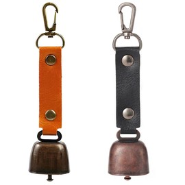 Teegxddy Pack of 2 Metal Cow Bell, Magnetic Silencer Bell, Small, Vintage Mini Cow Bell, Anti Loss Bell for Pets, Decorations for Outdoor Hiking, Backpack Pendant, Animal Neck Bath