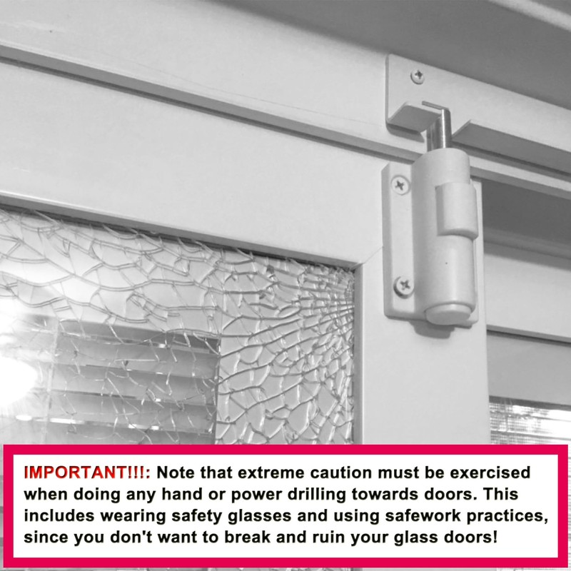 2 Pack Sliding Patio Door Foot Kick Lock, A Secondary