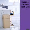 Superio Large Kitchen Trash Can 13 Gallon Beige Swing Top