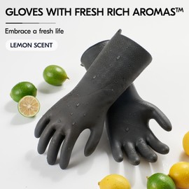 Vgo... 1 Pair Innovative Lined Dishwashing Gloves Long Sleeve Gloves for Kitchen, Bathroom Cleaning, Gardening, Pet Care, Painting (TP1117)