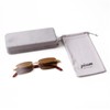 Piscm Rimless Rectangle Ladies Sunglasses Ocean Visor Small Square Sunglasses