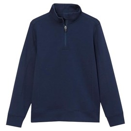 Lands' End Boys Half Zip Pullover Small Deep Sea Navy
