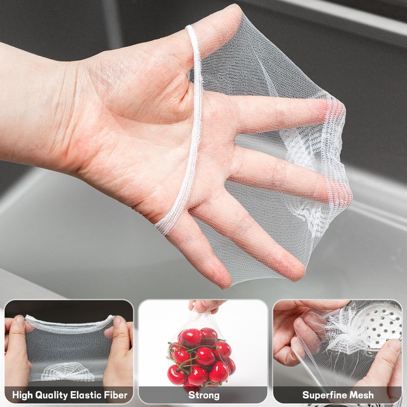 600 PCS Disposable Mesh Sink Strainer Bags Kitchen Sink Strainer
