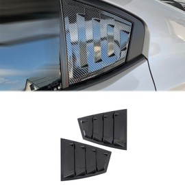 Ozukyn Carbon Fiber Color Rear Side Window Scoop Louvers Vent Cover for Subaru WRX STi 2015 2016-2020 2021 Exterior Car Accessories Decoration 2PCS ABS