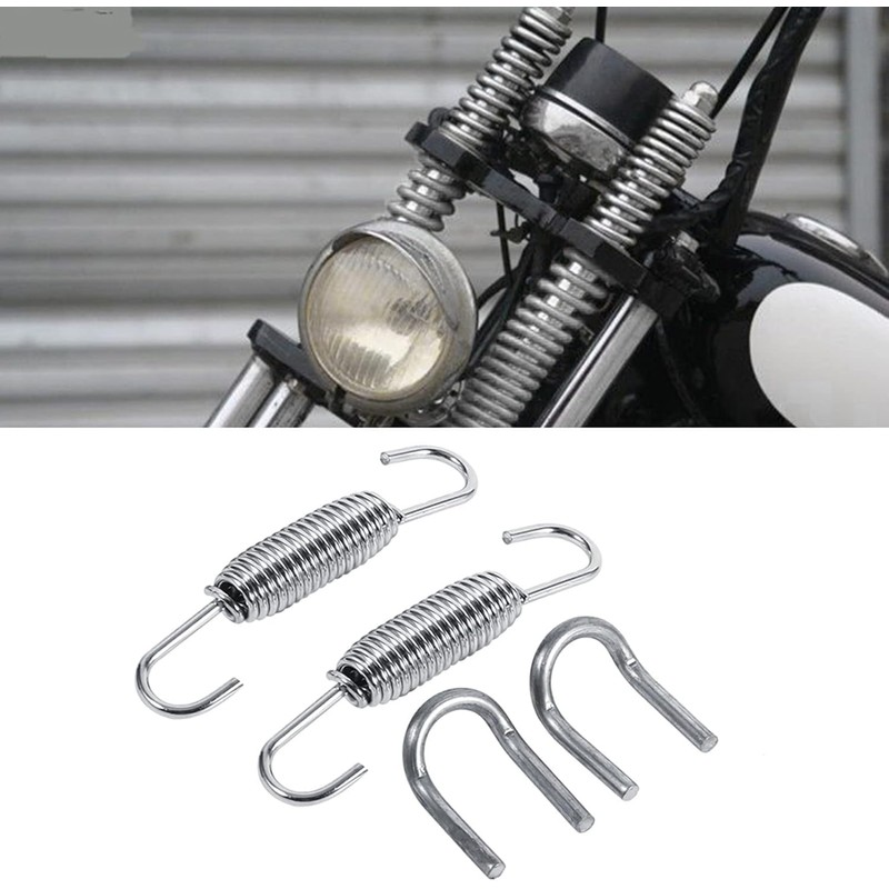 Telituny Exhaust Pipe Springs, 2 x Motorcycle Exhaust System, Fully
