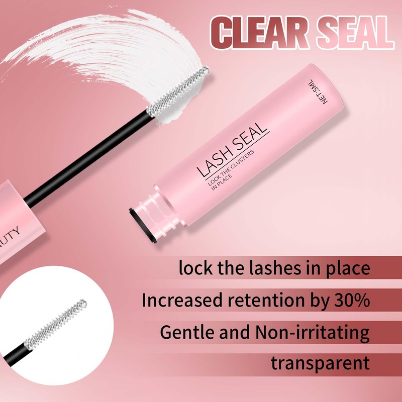 Veyesbeauty Lash Bond and Seal Waterproof 2 in 1 Cluster