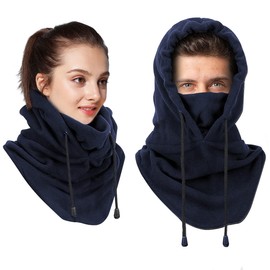 Balaclava Face Mask Winter Windproof Ski Mask Balaclava Thermal Fleece Face Masks Neck Warmer Outdoor Sports Face Cover Hat Snood for Men Women for Motorcycle Skiing Running Biking Unisex Navy Blue
