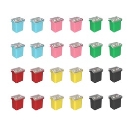 HAXIHA Jcase Block Fuse Profile Car Fuse 20A/30A/40A/50A/60A/80A, Car Micro Fuses for Pickup Trucks Cars and SUVS, Pack of 24