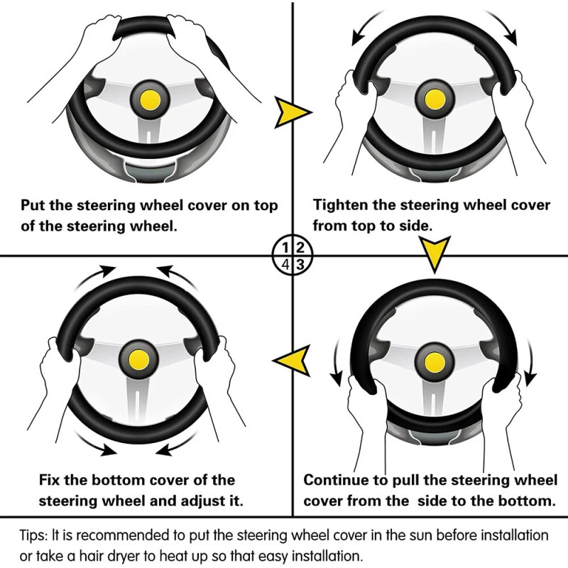 hxontheway Car Steering Wheel Cover Large-Size for Land Range Rover