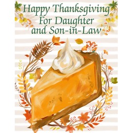 For Daughter and Son-in-Law Happy Thanksgiving Greeting Card