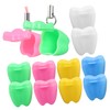 Totority 5sets Baby First Tooth Saver Box Cartoon Keepsake Organizer