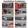 Amonk 9-Piece Drain Snake Drill Attachment Heavy-Duty Drain Cleaning Set