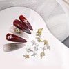 30Pcs Gold Silver Star Nail Charms - 3D Stars Nail