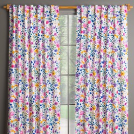Maison d'Hermine Curtains for Living Room 100% Cotton 96 inch Length Two Panels Window Curtains for Bedroom with Loop & Rod Pockets - Maia, 50" W x 96" L