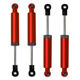 4Pcs RC Car Shocks Shock Absorbe Internal Spring Shocks Damper Upgrade Parts Compatible with Axial SCX10 Traxxas TRX4 Redcat Tamiya 1/10 RC Crawler (Hole Distance:100mm, Red)