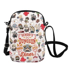 FOTAP Delicious Dungeon Inspire Crossbody Bag Japanese Anime Gift RPG Gamer Gift Cooking Adventure Shoulder Bag (D DINER CB UK)