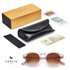 CARFIA Round Acetate Small Face Polarized Sunglasses for Women Fashion