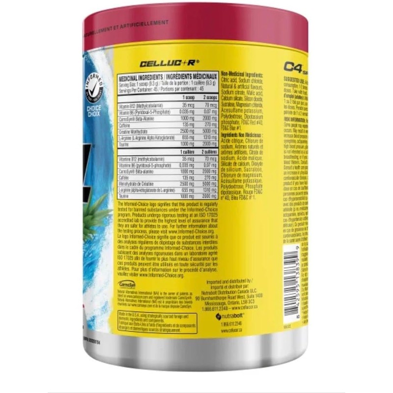 Cellucor C4 Original Pre Workout Powder - Sugar Free Preworkout