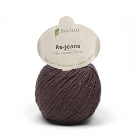 Pascuali Re-Jeans Recycled Cotton Knitting Wool (Recycled Denim), for Knitting and Crocheting, Colour: Espresso 27