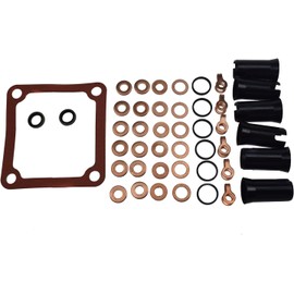 New 3909886 Fuel Injector Install Bolt Copper Seal Gasket Kit Compatible with Cummins 5.9L 12V 6BT 6CT 4BT 1989-1998,3920174 3909886