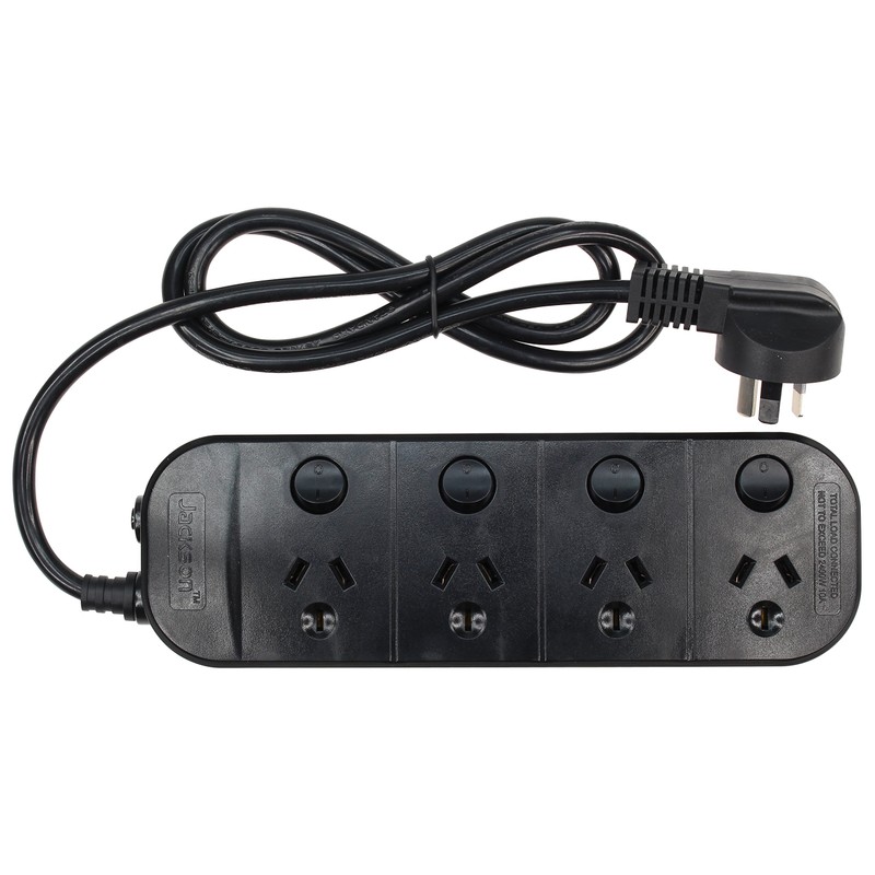 Jackson 4 Way Individually Switched Surge Protected Powerboard