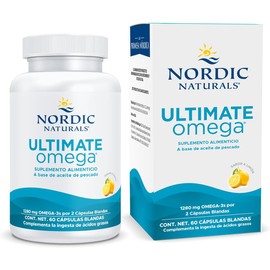 Nordic Naturals Ultimate Omega 1280mg, 60 cápsulas blandas Sabor Limón Para 1 mes