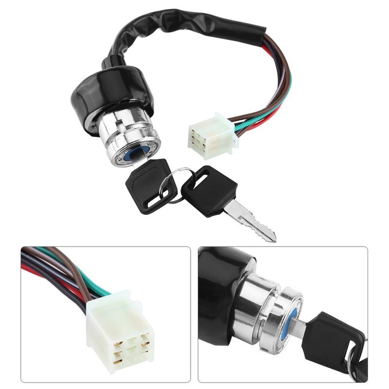 Qiilu Universal Car Motorcycle 6-Wire in 9 pin plug Ignition