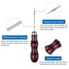 sourcing map 3pcs Handwork Sewing Awl Double Gourd Hook Head