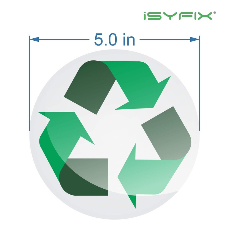 iSYFIX Recycle Sticker for Trash Can –6 Pack 5 inch-