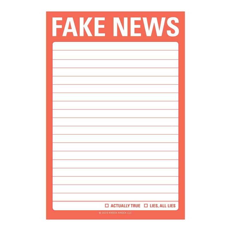 Knock Knock Fake News Great Big Sticky Notes, Funny Sticky