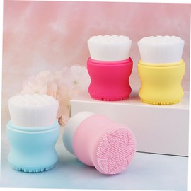 Beavorty 2pcs Cleansing Brush Face Scrub Skin Care Brush Face Exfoliator Brush Face Massager Brush Face Massage Brush Makeup Removal Brush Miss Silica Gel Body Makeup Remover Brush